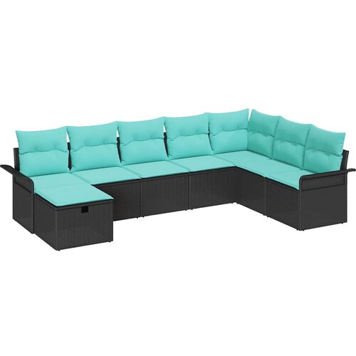  Sjedeća garnitura za vrt 8 kom. Poli ratan Bež 297,5 x 187,5 x 85 cm Slike
