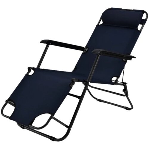 Sklopiva prenosiva kamping ležaljka stolica - velika tamno plava (178 x 47 CM) Cene