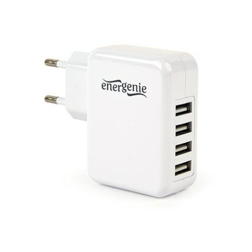  USB univerzalni strujni punjač GEMBIRD, 4-port, 5V, 3,1A, EG-U4AC-02, white Cene