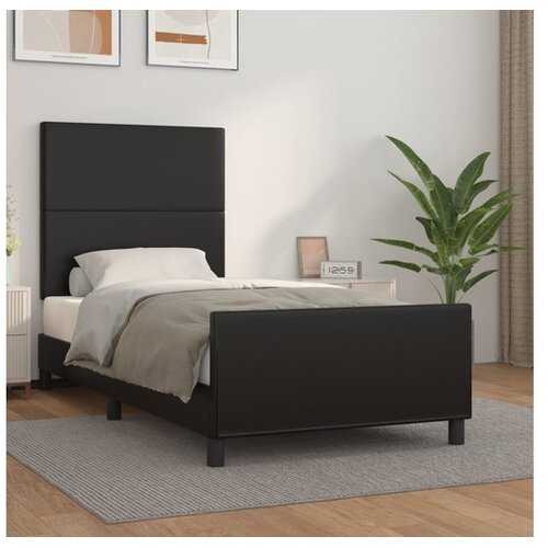  Za krevet s uzglavljem crni 80 x 200 cm od umjetne kože Cijene