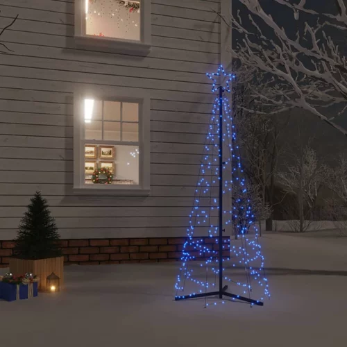  Stožasto božićno drvce plavo 200 LED žarulja 70 x 180 cm