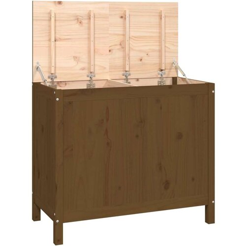 VidaXL Kutija za rublje boja meda 88,5 x 44 x 76 cm masivna borovina Slike