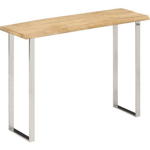 vidaXL Konzolna mizica z naravnim robom 105x33x76 cm trden mangov les Cene