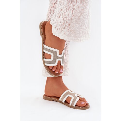 Boto Women's flat heeled sandals white Vereya Cene