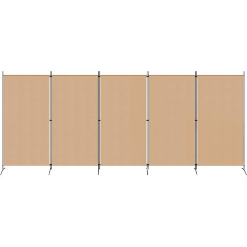  5-Panelni Pregrađivač Bež 433 x 180 cm Tkanina Slike