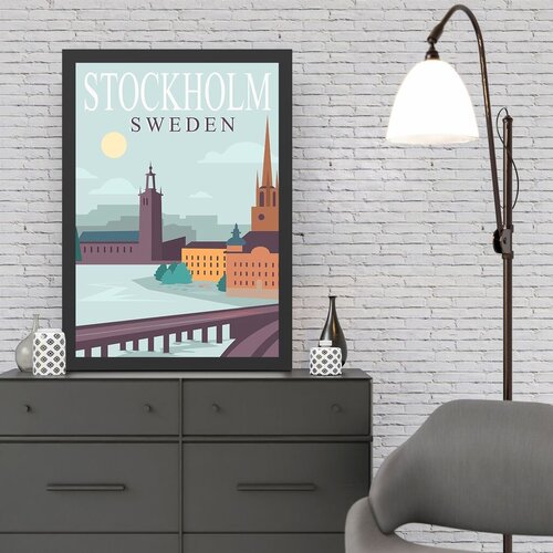 Wallity uramljena slika Stockholm, 55x75 cm Cene