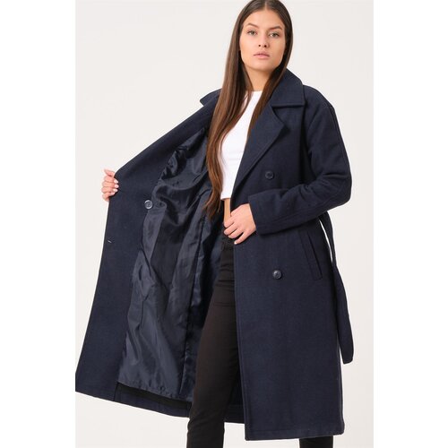 Dewberry Z6765 LADIES COAT-LIGHT NAVY BLUE Slike