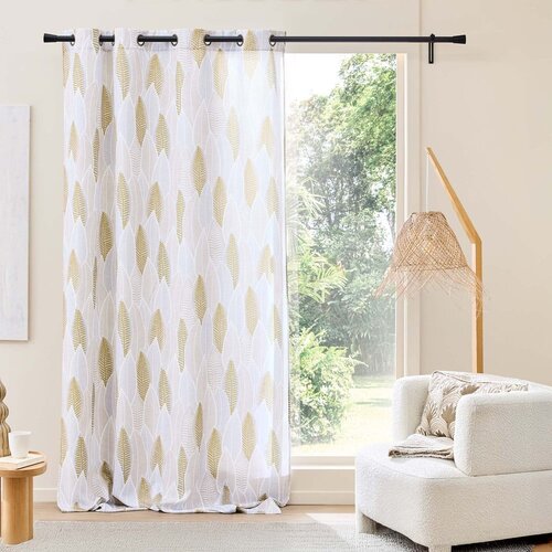 Douceur d int&amp;eacute;rieur Bež/v zlati barvi zavesa 140x260 cm Kim &amp;ndash; Slike