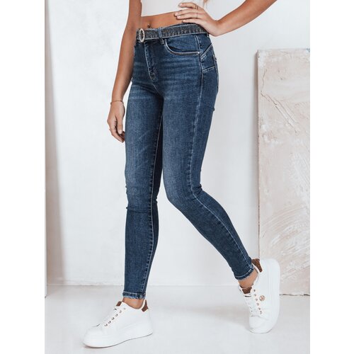 DStreet Jeansy damskie skinny push up niebieskie Slike