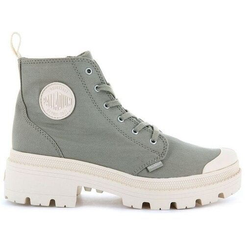 Palladium Gležnjarji PALLABASE TWILL Zelena Slike