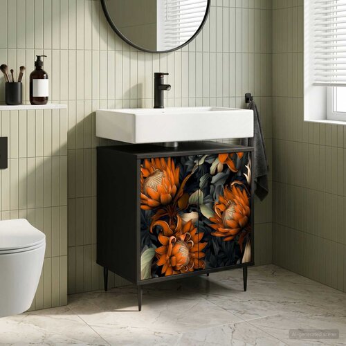  Kupaonski ormar LOCHEM Crni hrast 60 x 40 x 61 cm Cijene