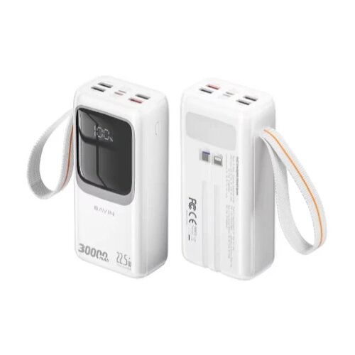 BAVIN Power bank 30 000mAh 22.5W - PC1031S bela ( 90325 ) Slike