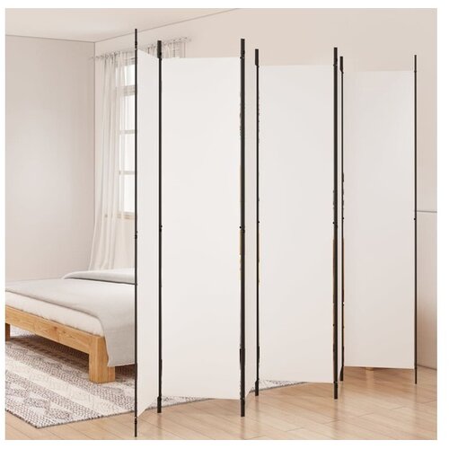  Paravan 6-delni bel 300x220 cm blago Cene