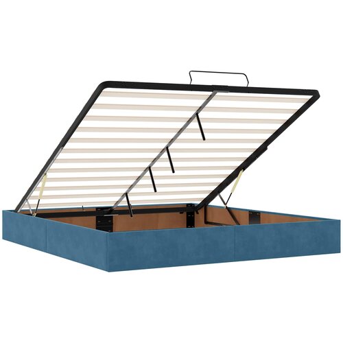  Krevet od pjene s madracem i LED-om Tamno plava 180 x 200 cm Slike