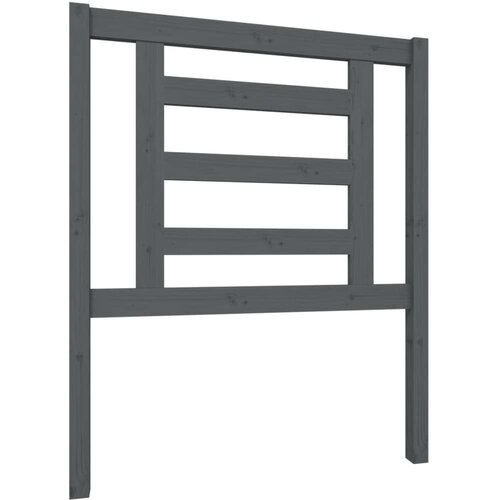  Uzglavlje za krevet sivo 81 x 4 x 100 cm od masivne borovine Slike