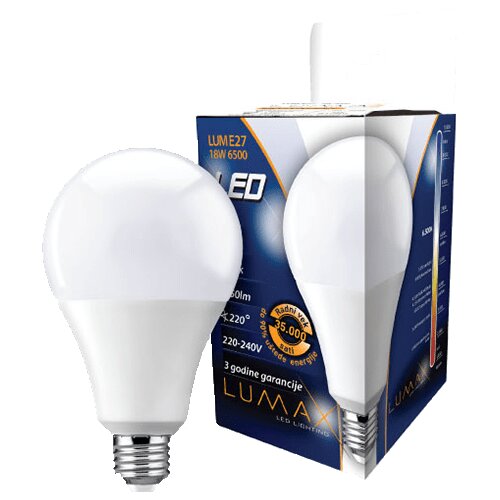 Lumax LED Sijalica LUME27-6500K 18W LED Hladno bela 18 W E27 Slike