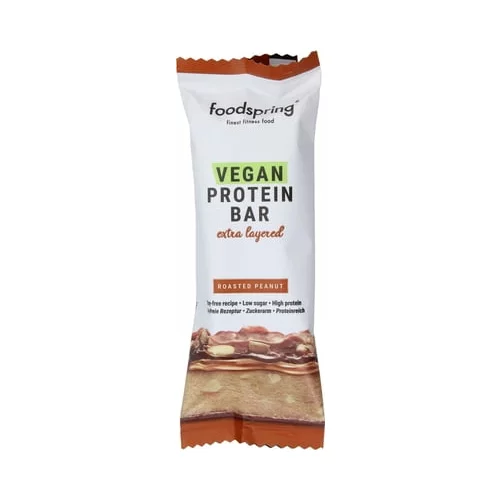 foodspring Vegan Protein Bar Extra Layered, Roasted Peanut