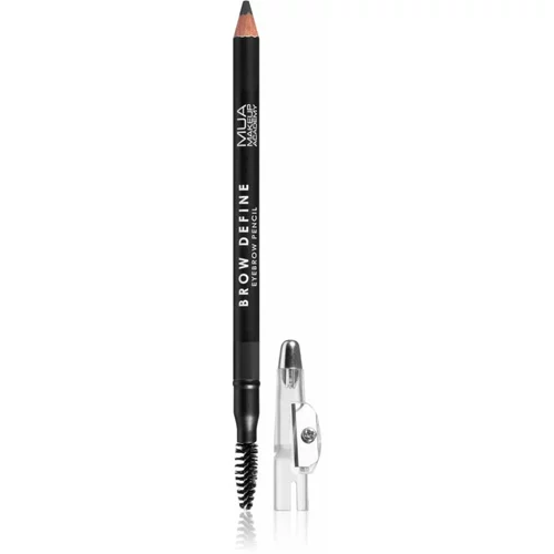MUA Makeup Academy Brow Define dolgoobstojni svinčnik za obrvi s krtačko odtenek Grey 1.2 g