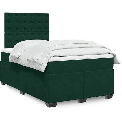  Krevet box spring s madracem tamnozeleni 120x190 cm bar&amp;scaron;unasti Slike
