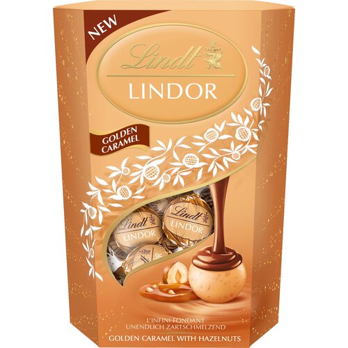 Lindt Kroglice Lindor - Golden Caramel - 337 g Slike