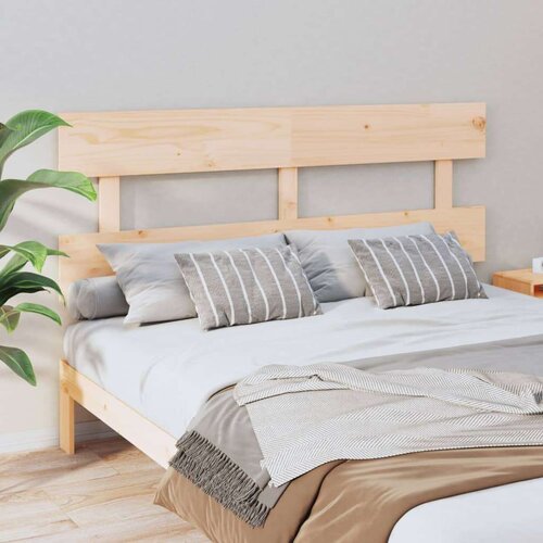  Uzglavlje za krevet 154 x 3 x 81 cm od masivne borovine Slike