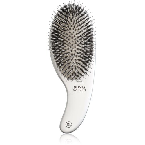 Olivia Garden Expert CURVE Nylon Silver krtača za lase s &scaron;četinami divjega pra&scaron;iča 1 kos Cene