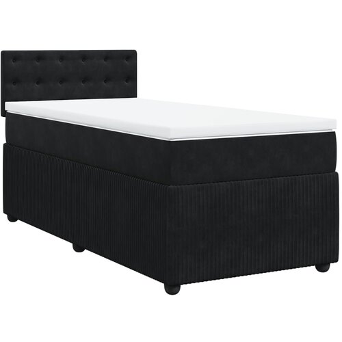 Maison Chic Box spring postelja - Vzmetna postelja z vzmetnico črna 100x200 cm žamet SL5623, (21887387) Cene