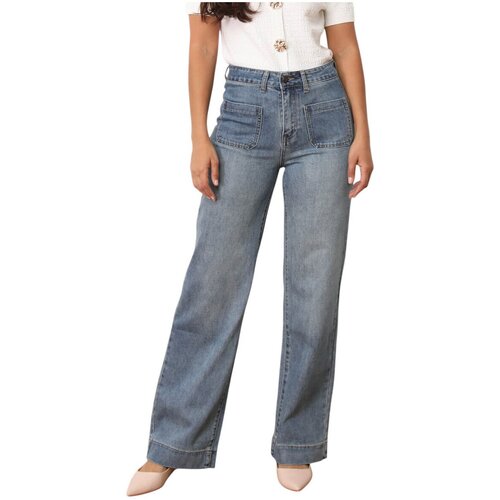 La Modeuse Jeans flare 76122_P180191 Modra Slike