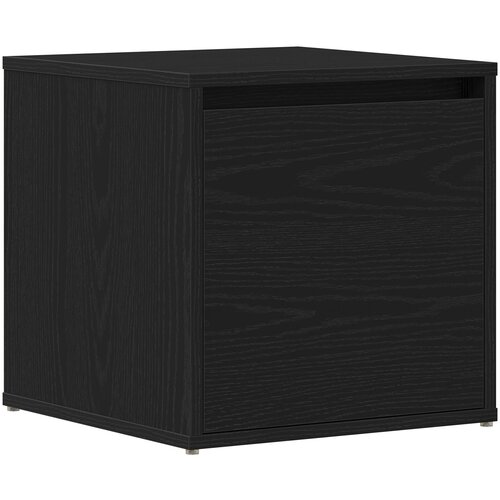 vidaXL Predalna omarica Črna Oreh 40,5x40x40 cm Inženirski les Cene