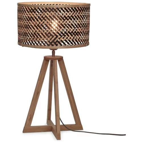 Good&Mojo Črna/v naravni barvi namizna svetilka z bambusovim senčnikom (višina 53 cm) Java –