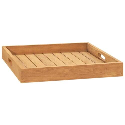 VidaXL Servirni pladenj 50x50 cm trdna tikovina Slike