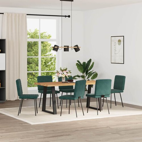 Maison Chic Jedilni stoli - Vzorci stoli 6 kosov temno zelen žamet A1383, (22031082) Slike