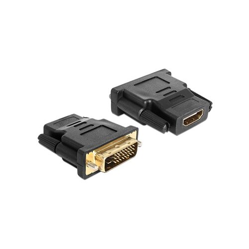 Delock 65466 DVI / HDMI adapter [1x mu&amp;scaron;ki konektor DVI, 24 + 1 pol - 1x ženski konektor HDMI] crna Slike