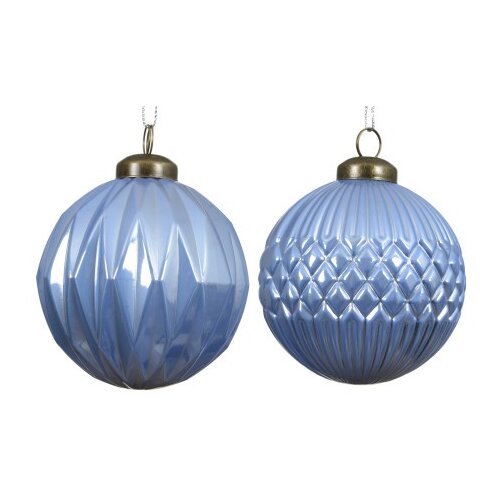 Novogodišnja dekoracija - hanging bauble 8cm 024883 - sky blue - kmg ( 044416 ) Cene