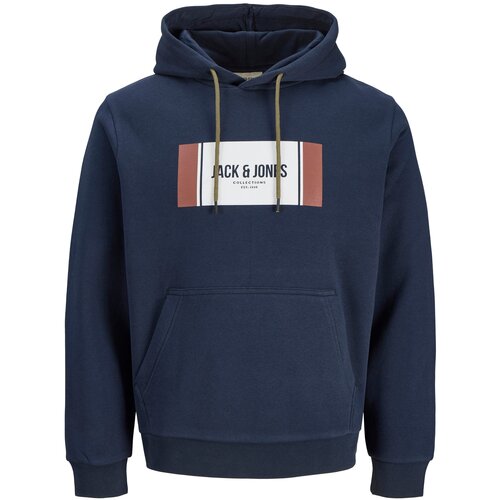 Jack &amp;amp; Jones Sweater majica &amp;#039;JJHAYATO&amp;#039; mornarsko plava / smeđa / bijela Slike