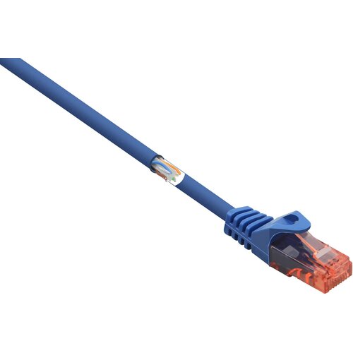 Renkforce RF-5043876 RJ45 omrežni kabel\, Patch kabel CAT 6 U/UTP 1.00 m modra z za&scaron;čitnim zapornim zatičem\, brez halogena 1 kos, (20418161) Cene