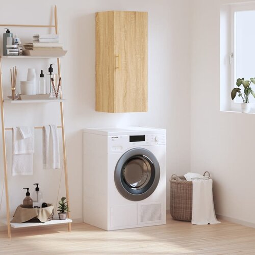 vidaXL Stenska omarica sonoma hrast 34,5x34x90 cm Cene