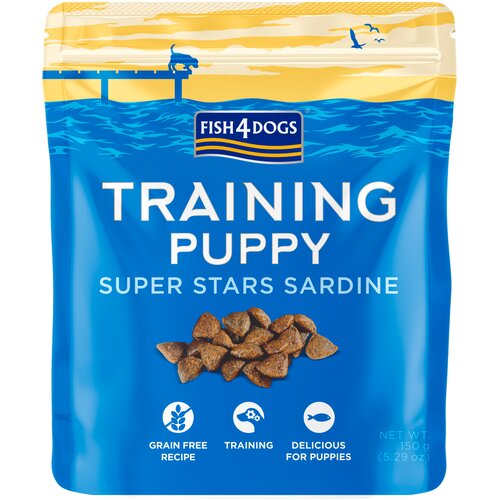 Fish4Dogs Pribolj&scaron;ki Puppy Training Super Stars sardine 150 g Cene