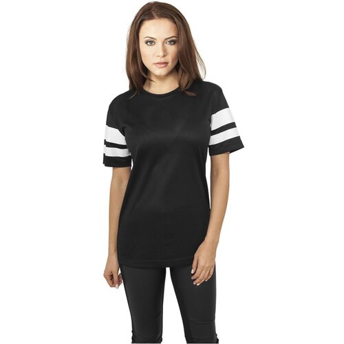 Urban Classics ladies stripe mesh tee blk/wht Cene