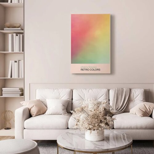  Slika - Cherry Breeze - Pastel Gradient in Delicate Retro Colors 40x60 Premium Print Slike