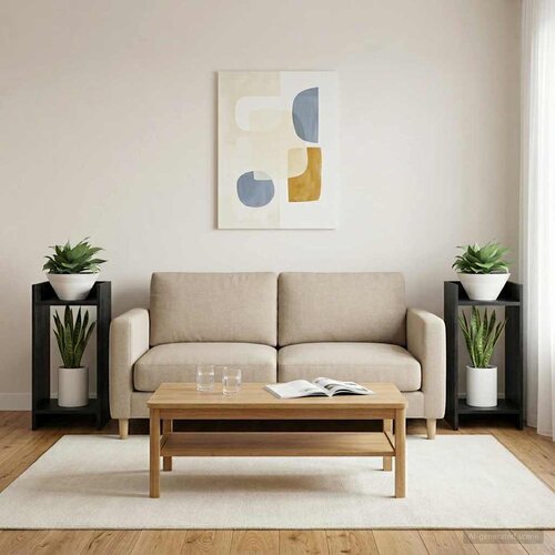  Stalak za biljke Crni Hrast 30 x 30 x 60 cm Konstrukcijsko drvo Cene