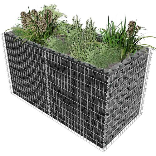  Gabionska sadilica čelična 180 x 90 x 100 cm srebrna Cijene