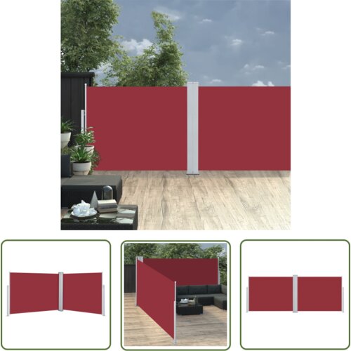  The Living Store Zložljiva stranska tenda rdeča 140x1000 cm - Stranska Tenda, (21743378) Slike