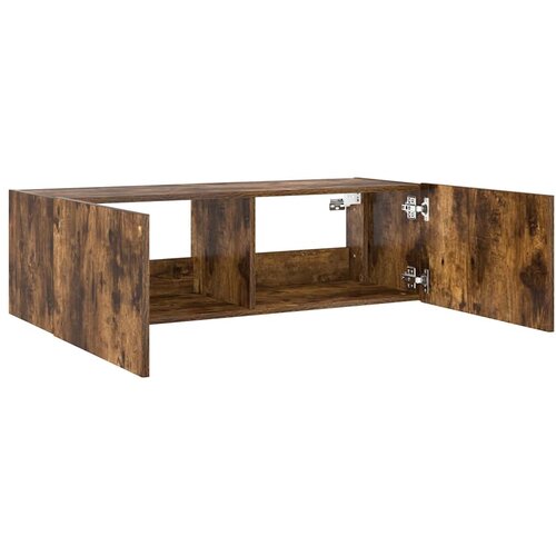  Zidni TV ormarić s LED svjetlima boja hrasta 100 x 35 x 31 cm Slike