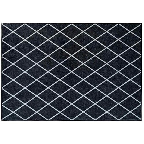  Tepih ORIZ Crni dijamantni uzorak 160 x 230 cm 100% poliester - Crni dijamantni uzorak 160 x 230 cm Slike