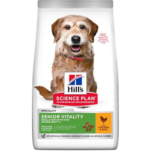 Hill&amp;rsquo;s Science Plan Mature Adult Senior Vitality 7+ Small&amp;amp;Mini s piletinom - ekonomično pakiranje: 2 x 6 kg Slike