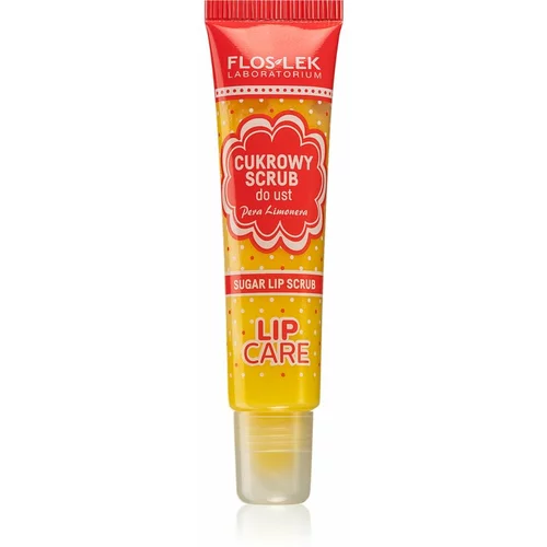 FlosLek Laboratorium Lip Care šećerni peeling za usne okus Pera Limonera 14 g