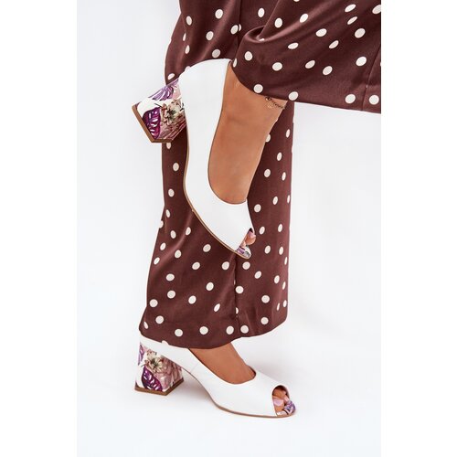 Boto Leather pumps with decorative heel Lewski Shoes Slike