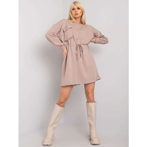 RUE PARIS Dress-RV-SK-7011.27X-dark beige Slike