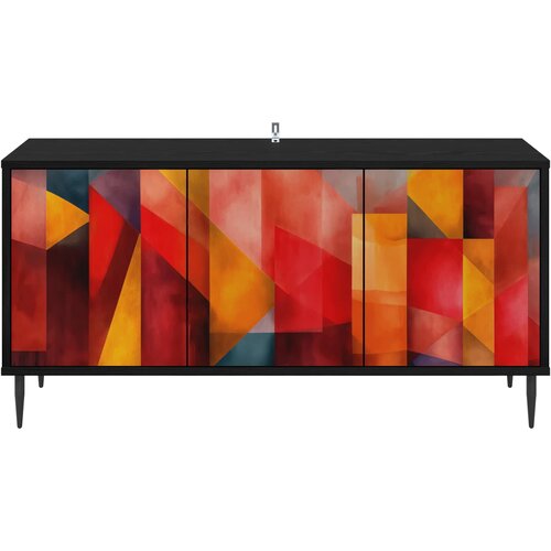  ormar HEESCH 102 x 33 x 51 cm Crni hrast Konstruirano drvo Slike